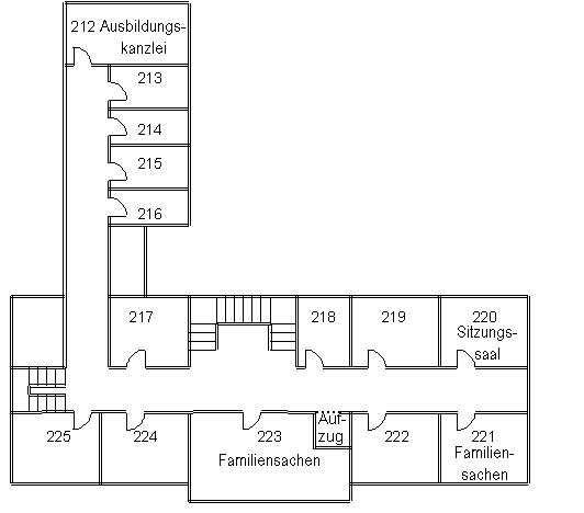 Zweites Obergeschoss Altbau