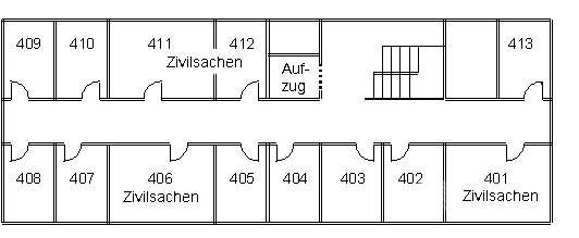 Viertes Obergeschoss Neubau