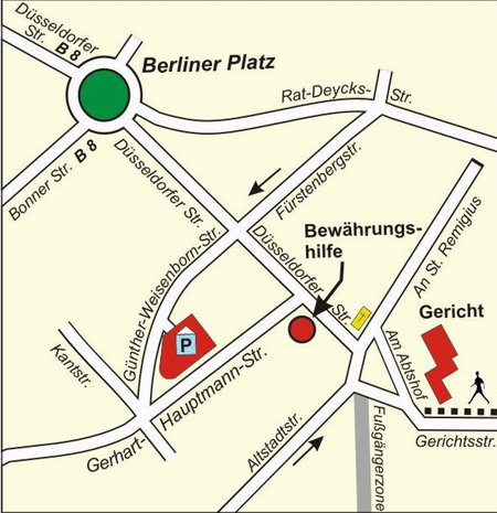 Anfahrtskizze vergrößerter Ausschnitt Anfahrtskizze vergrößerter Ausschnitt